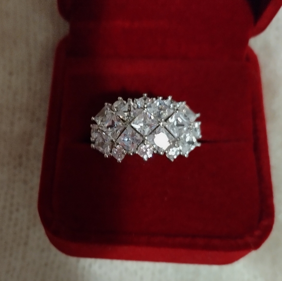 BELLA LUCE  White Cubic Zirconia Rhodium Over Sterling Silver Ring 7.77c… - Picture 6 of 7